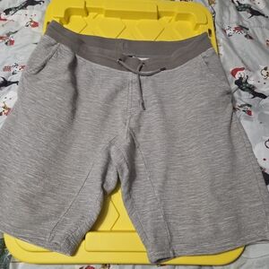 Men's Gray Knit Drawstring Shorts